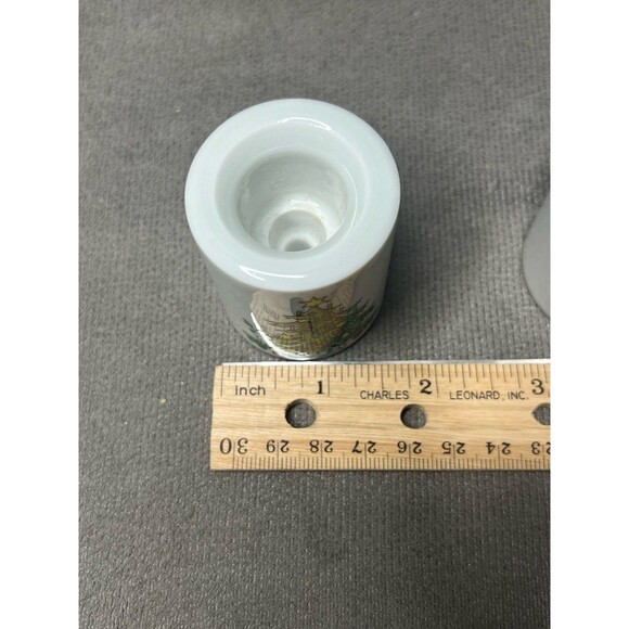 Vtg Taper Candle Holders Mini Christmas Trees Funny Design West Germany Lot of 5 - Picture 11 of 11